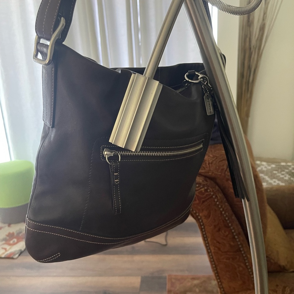 COACH Crossbody Bag Brown Leather - Picture 3 of 3